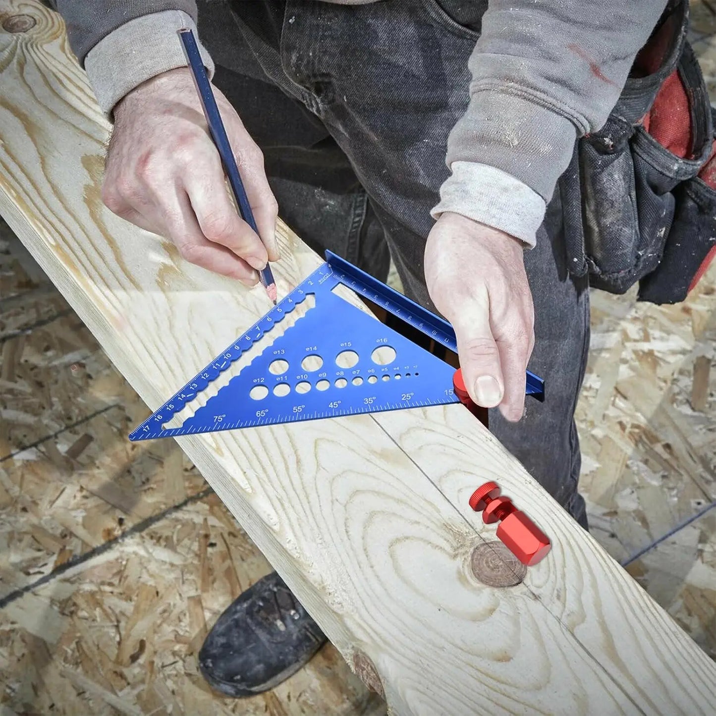 Tall Stair Gauges for Framing Square – With Holder & Hook