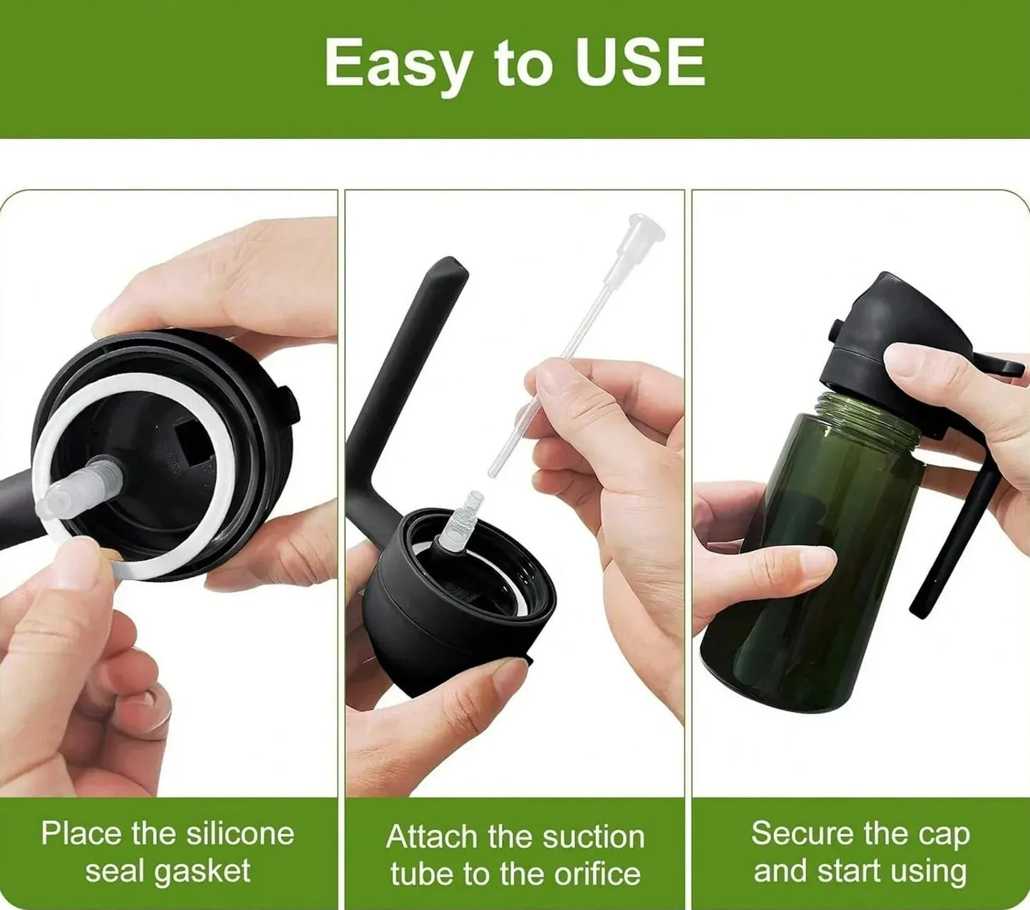 2-in-1 Glass Oil Sprayer & Dispenser – Leak-Proof Kitchen Bottle