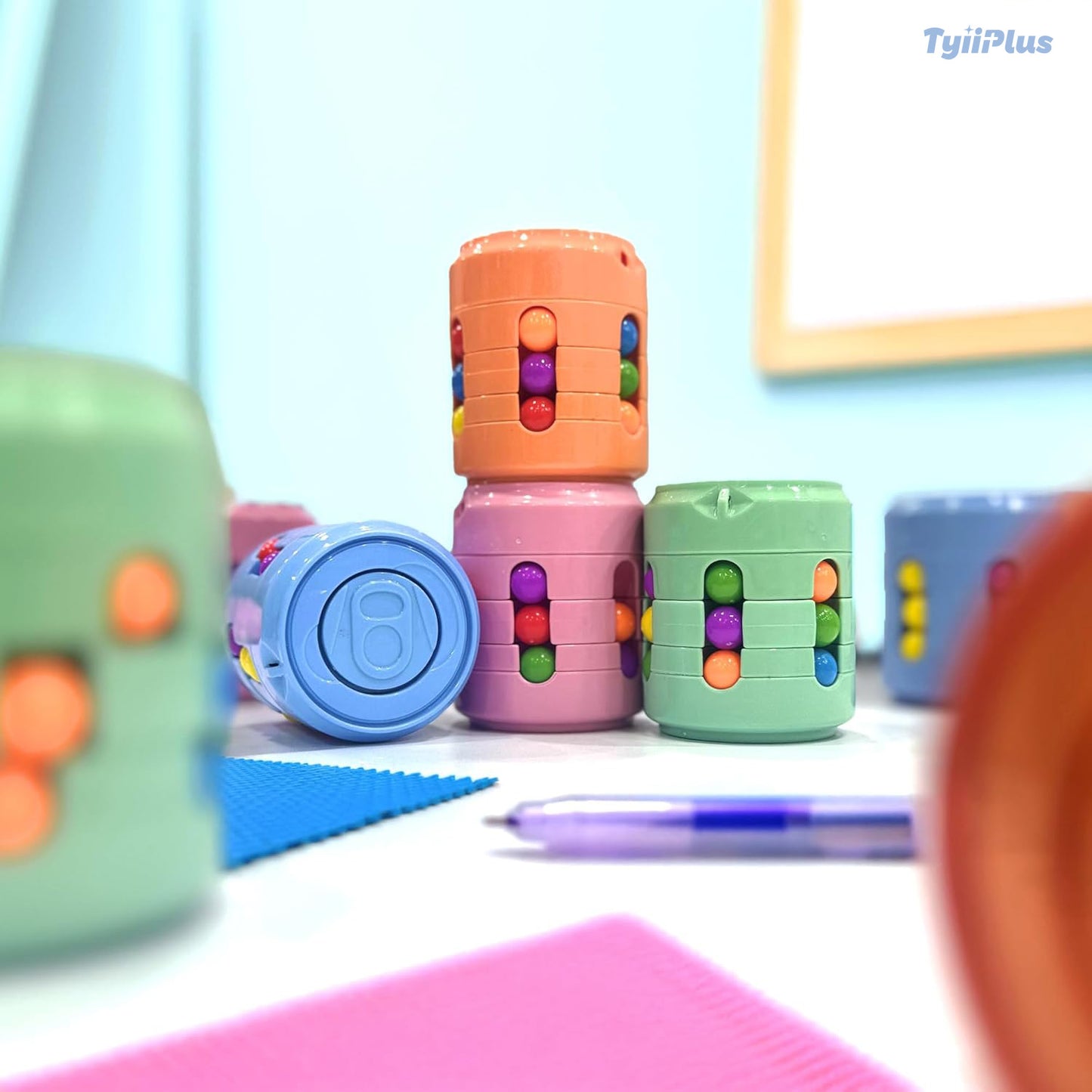 Rotating Magic Bean Puzzle Cube – Multicolour Fun for Kids & Adults