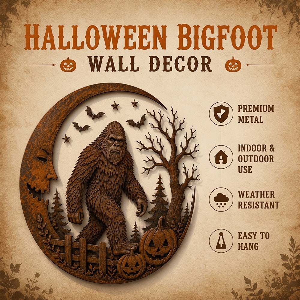 🎃🦶Halloween Bigfoot Wall Decor