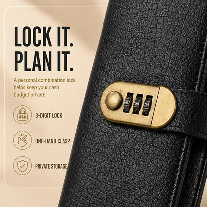 TYIIPLUS™ Cash Savings Binder with Combination Lock – Large Capacity Money Organizer & Secure Cash Storage Book