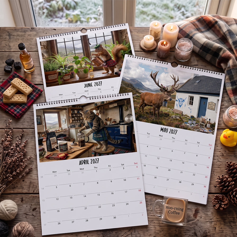 🐮The Wild Crofters 2027 Calendar | Funny Highland Cow & Farm Animals | Gift for Animal Lovers