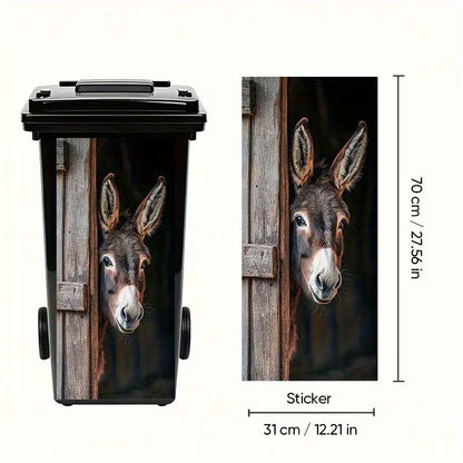 🐮 Highland Cow Floral Print Bin Sticker