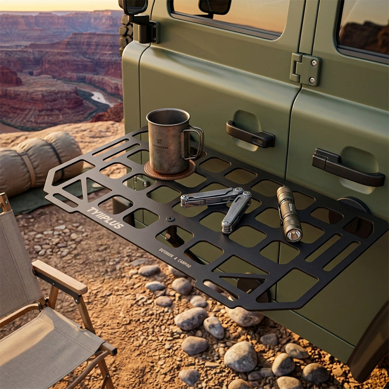 Heavy-Duty Magnetic Vehicle Side Table | Portable Grid Camp Desk