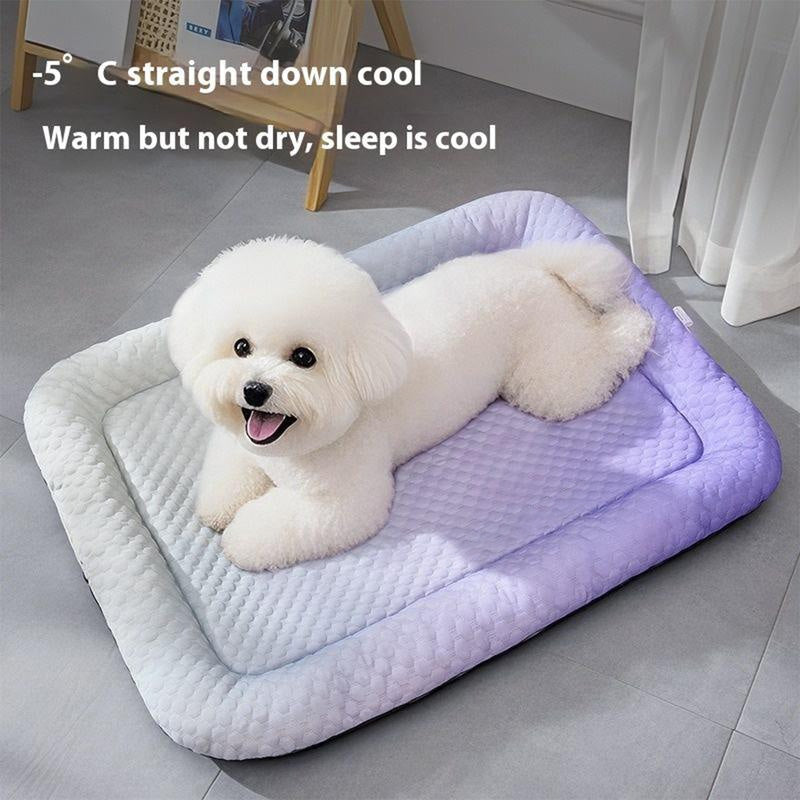 Ice Silk Pet Cooling Mat – Breathable Summer Cooling Bed for Dogs & Cats
