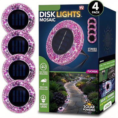 🛋️Solar Mosaic Lights – Waterproof LED Pathway Lights with Auto On/Off