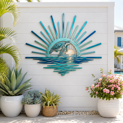 🐢Sea Turtle Sunset Wall Decor