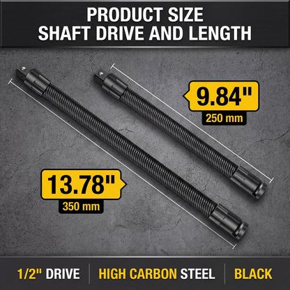 1/2" Drive Flexible Socket Extension Bar & Universal Joint Set