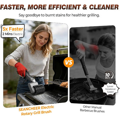 3-Speed Cordless Electric Grill Brush