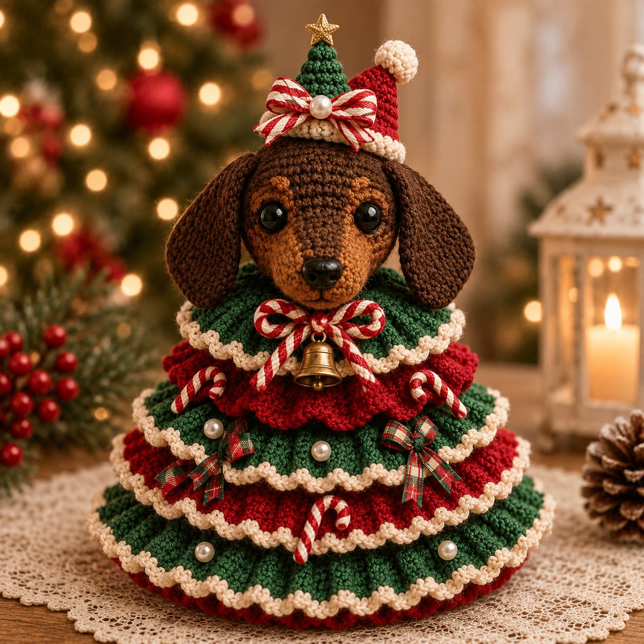 🎄Crochet Animal Christmas Tree DIY Kit
