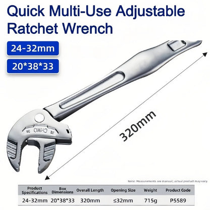 TyiiPlus Self-Setting Spanner - Heavy-Duty Adjustable Crab Claw Wrench