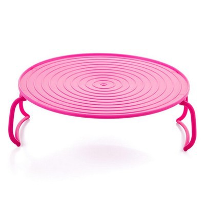 Foldable Microwave Tray Rack – Double Layer, Cool-Touch Handles, BPA-Free & Space-Saving