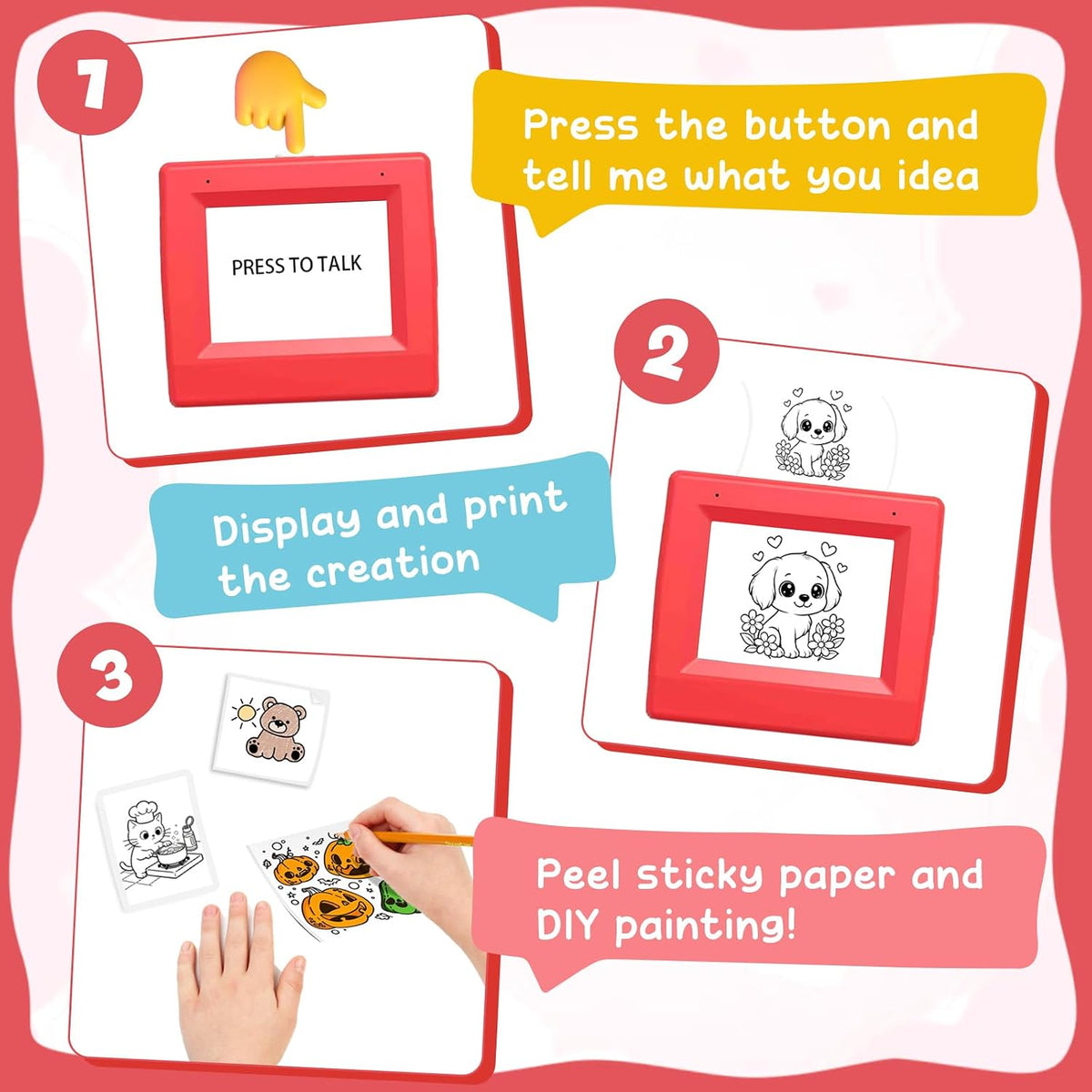 TYIIPLUS AI Voice-Activated Mini Sticker Printer