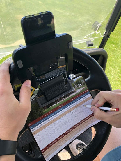 ⛳ Clip-On Phone Holder for Golf Cart Steering Wheel – Quick Install & Firm Grip