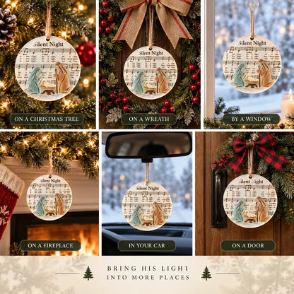 🎶✝️ Sea Glass Christmas Hymn Ornaments
