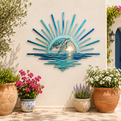 🐢Sea Turtle Sunset Wall Decor