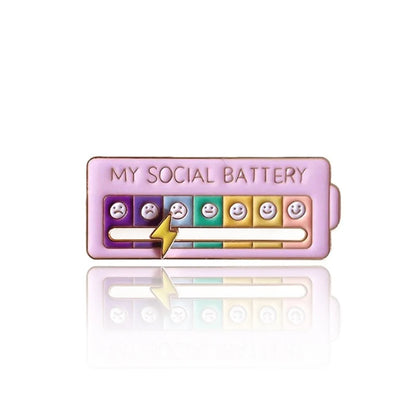 My Social Battery / Mood Tracker Enamel Brooch