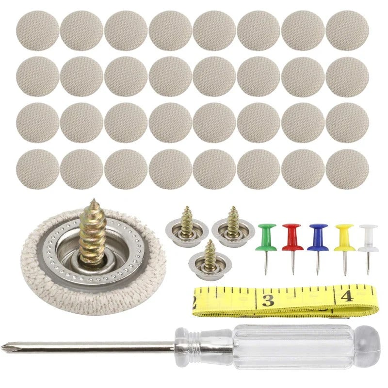 TYIIPLUS™ Car Roof Headliner Repair Clips – Fabric-Covered Retainer Buttons for Sagging Auto Ceiling Liner