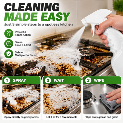 Kitchen Degreaser Spray – Heavy-Duty Grease Remover for Stoves, Ovens & Cabinets