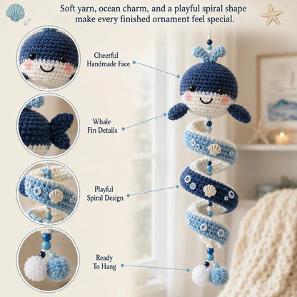 🌊 Marine Animal Themed Spiral Crochet Hanging Kit for Beginners | Complete Kit with All Tools & Step‑by‑Step Guide Included 💕