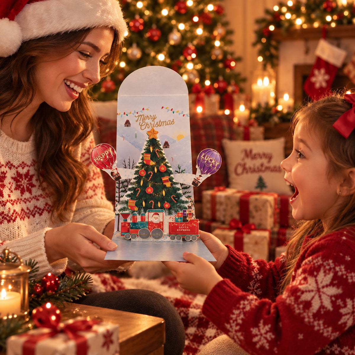🎄Handmade 3D Christmas Money Card – Pop-Up Holiday Card with Cash Envelope & Message Space 💌✍💵