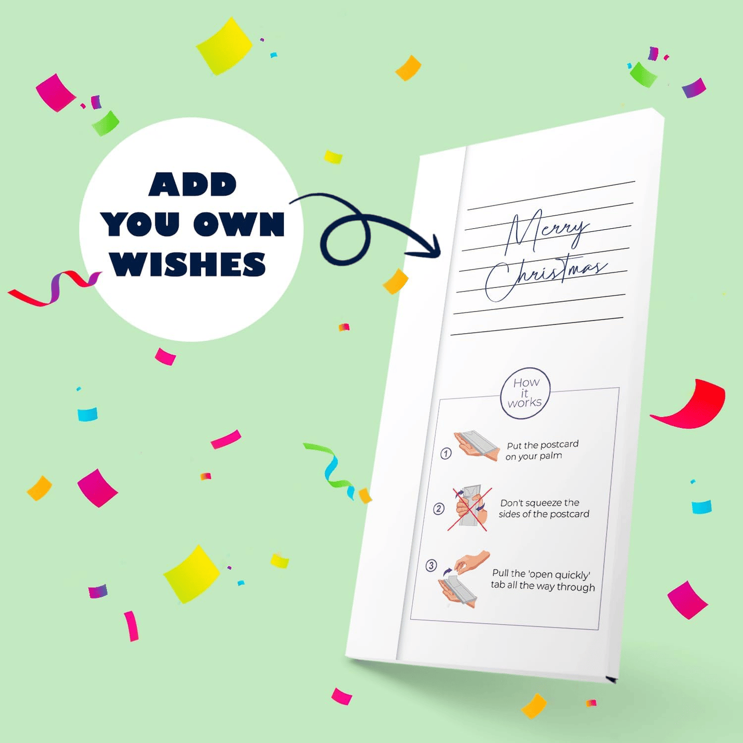 ✨Exploding Confetti Surprise Card – Pop-Up Joy in Every Envelope 🎄✨