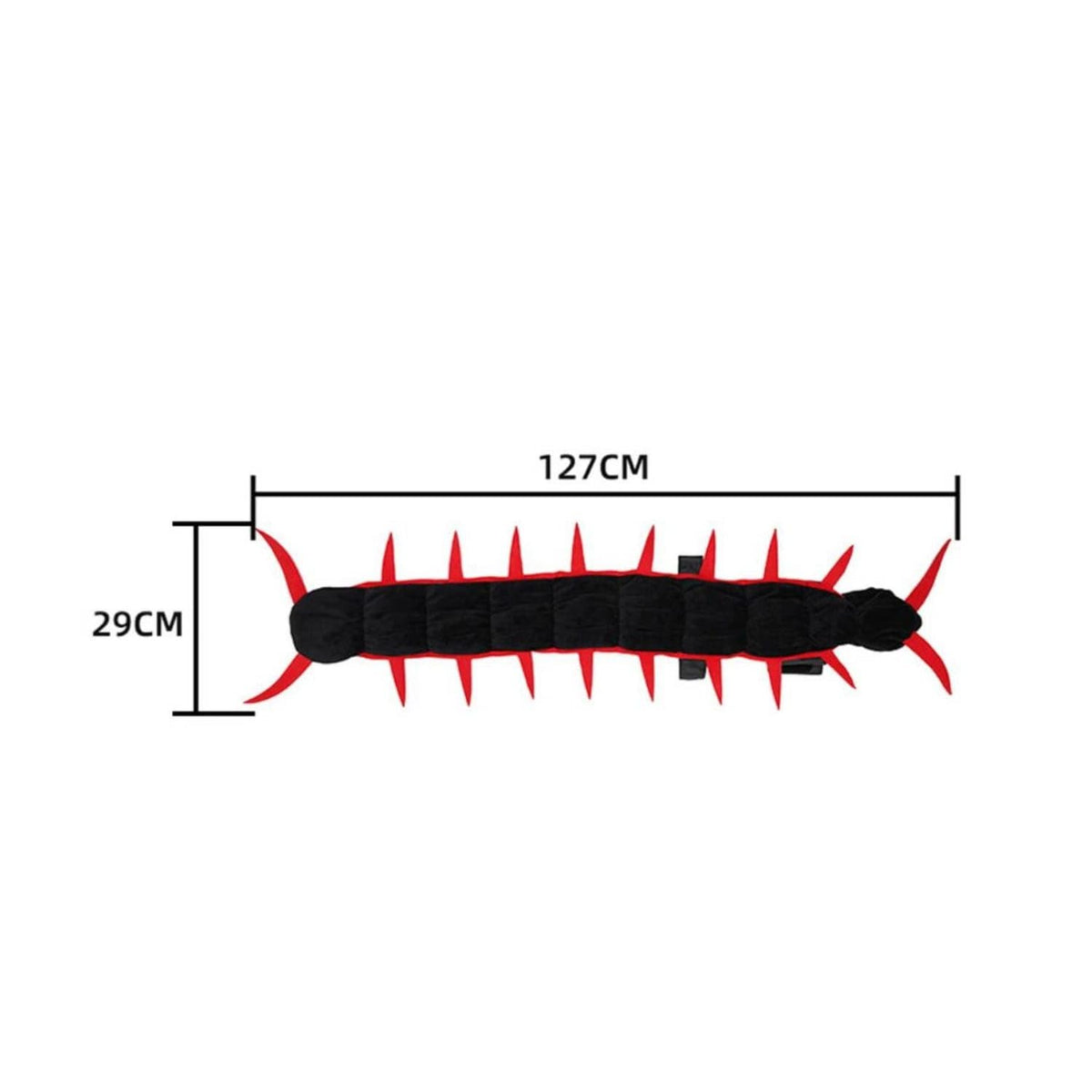 🐱 Funny Centipede Cat Costume – Black-Red Padded Hooded Halloween Pet Outfit for Photos &amp; Dress-Up