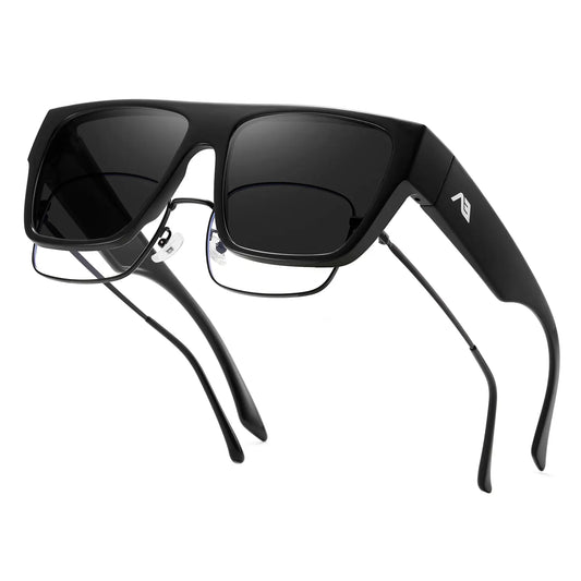 TyiiPlus Fit Over Sunglasses, Polarized Oversized Square Shades with UV400 Protection