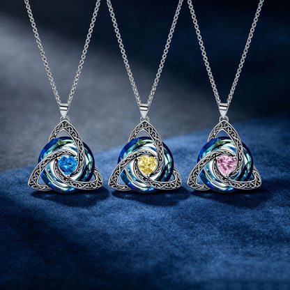 Birthstone Celtic Trinity Knot Necklace ✨