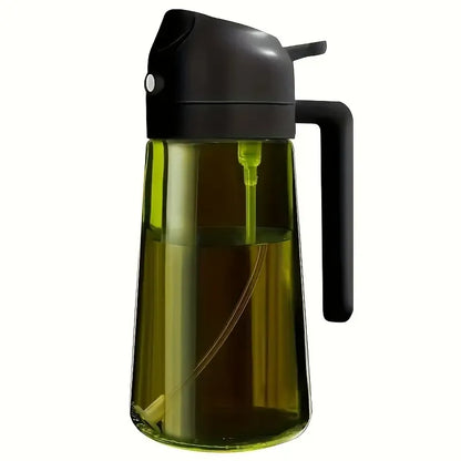 2-in-1 Glass Oil Sprayer & Dispenser – Leak-Proof Kitchen Bottle