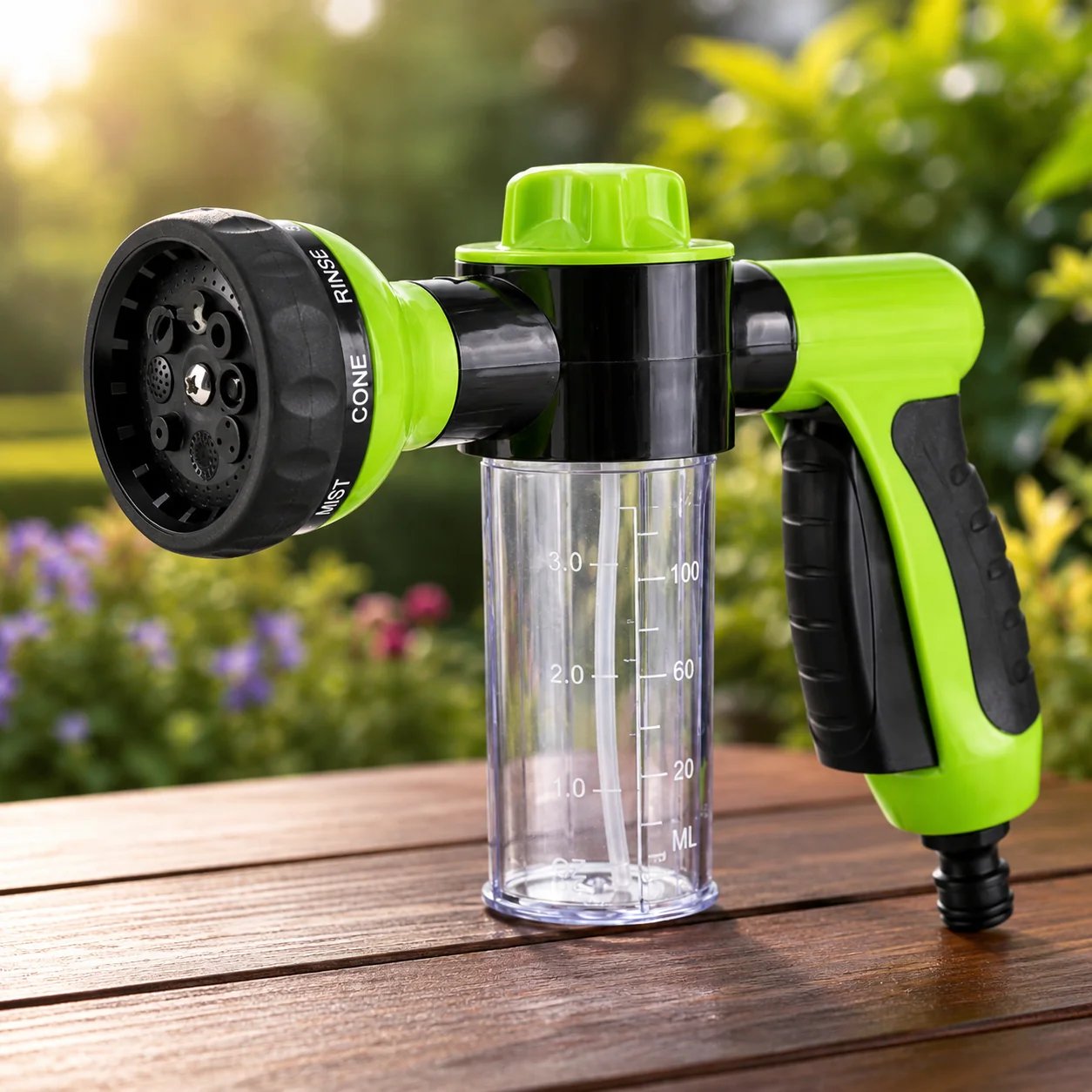Pet Bath Spray Gun with Built-in Shampoo Dispenser | 8 Adjustable Spray Modes | Fits Standard 3/4" Garden Hose