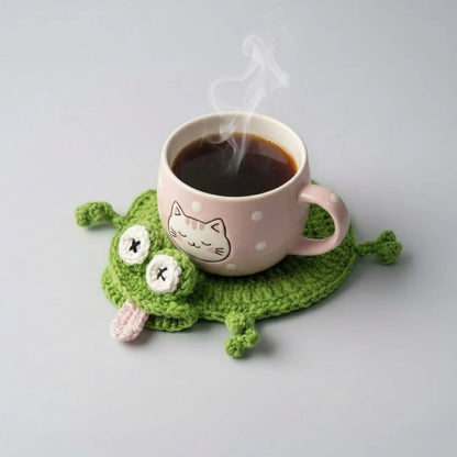 ☕Funny Lizard Crochet Coaster