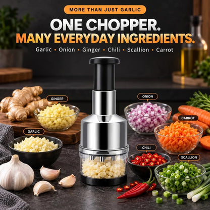 🥣Tyiiplus™ Chop Garlic Faster – Press-Down Manual Food Chopper