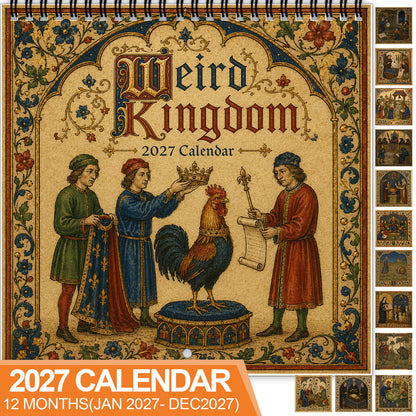 👑Weird Kingdom 2027 Wall Calendar – 12 Months of Curious Portraits & Whimsical Moments