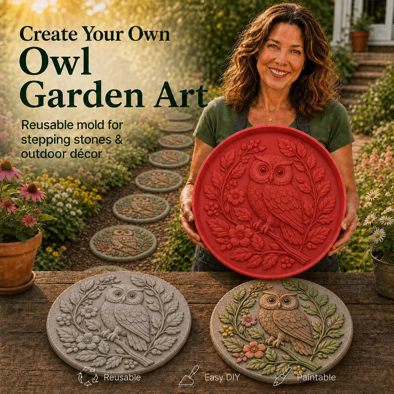 ✨Animal Garden Art Stepping Stone Mold