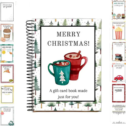 🔥🎁Ready for Christmas!🎅Christmas Gift Card Booklet -👍DIY Spiral-Bound Christmas Gift Card Holder Book