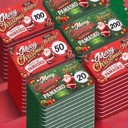 🎅Christmas Scratch Cards – Holiday Party Game, Lucky Draw & Surprise Gift Cards with Scratch-Off Stickers