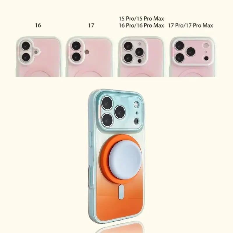 TYIIPLUS™ Magnetic Gradient Phone Case with Liquid Stand for iPhone