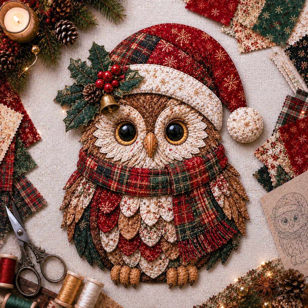 🎄🎅Christmas Patchwork Fabric DIY Decor Kit