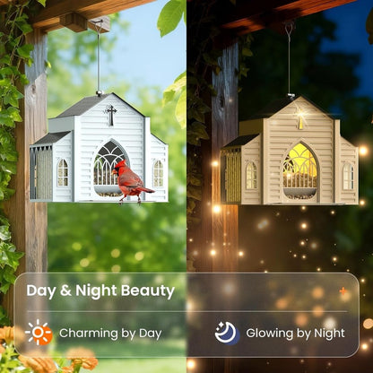 ✝️Church-Shaped Metal Solar Bird Feeder (✨Same as in the video)