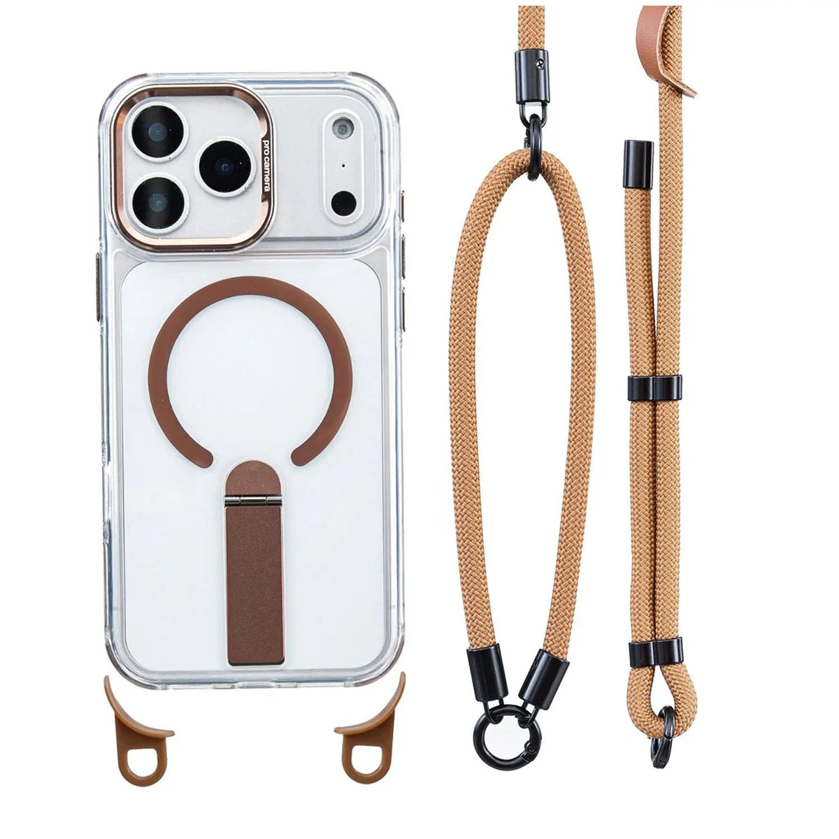 MagSafe Smartphone Case with Detachable Crossbody Neck Lanyard Strap