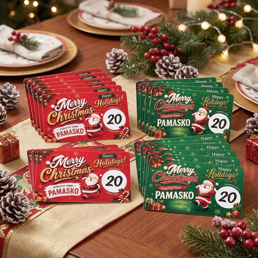 🎅Christmas Scratch Cards – Holiday Party Game, Lucky Draw & Surprise Gift Cards with Scratch-Off Stickers