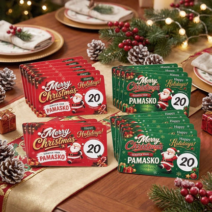 🎅Christmas Scratch Cards – Holiday Party Game, Lucky Draw & Surprise Gift Cards with Scratch-Off Stickers