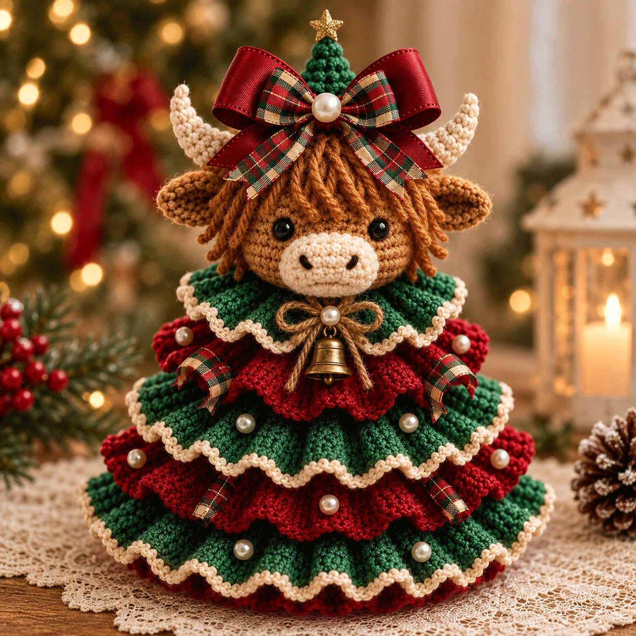 🎄Crochet Animal Christmas Tree DIY Kit