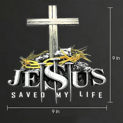 Christian Cross Car Decal – Waterproof Vinyl Faith Sticker