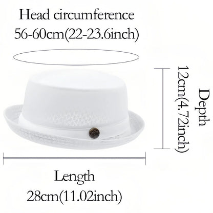 Summer Breathable Mesh Pork Pie Hat