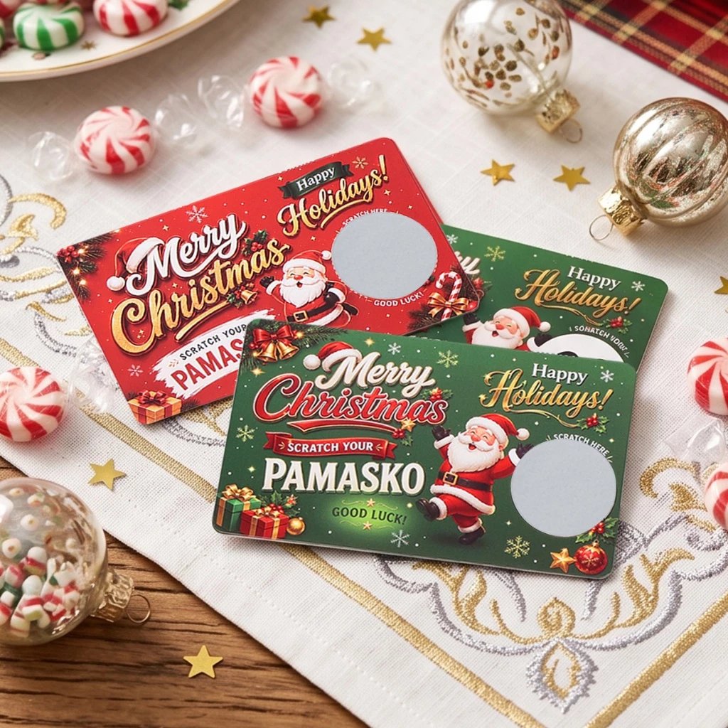 🎅Christmas Scratch Cards – Holiday Party Game, Lucky Draw & Surprise Gift Cards with Scratch-Off Stickers