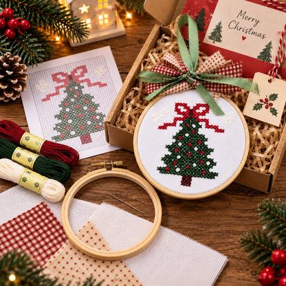 🎄Complete Christmas Embroidery Ornament DIY Kit