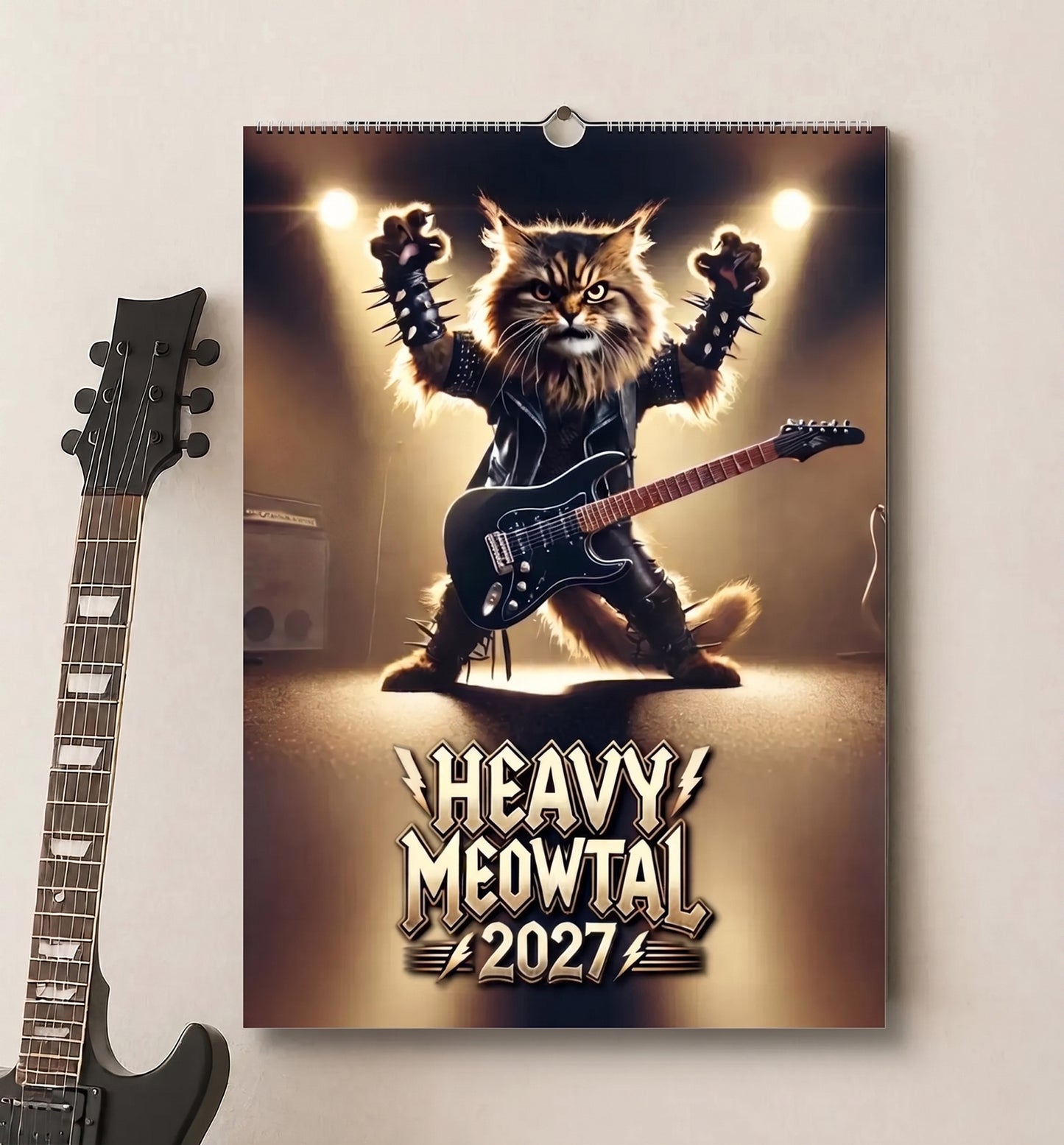 🐱Heavy Meowtal 2027 Calendar: Metal Cat Art