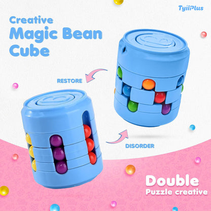 Rotating Magic Bean Puzzle Cube – Multicolour Fun for Kids & Adults